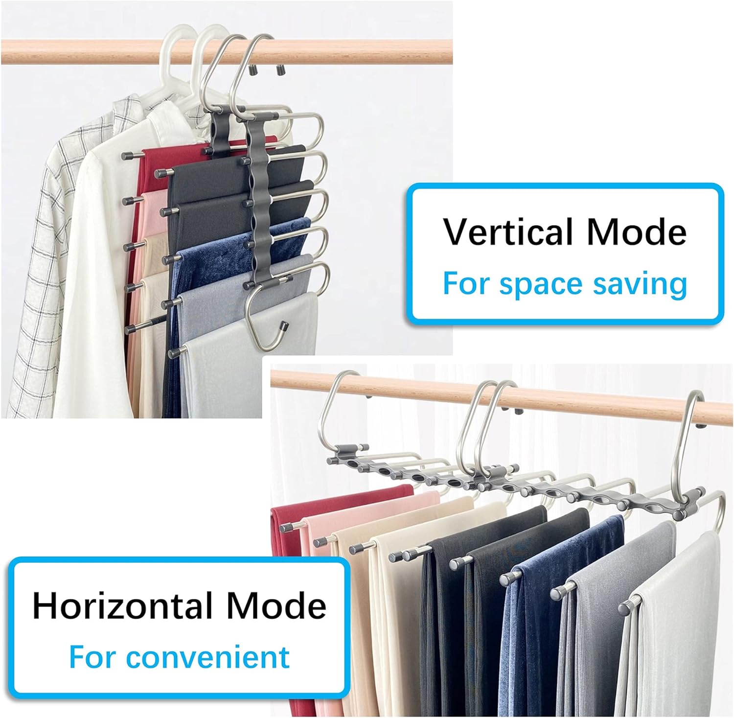 5-in-1 Foldable Space Saving Cloth Hanger