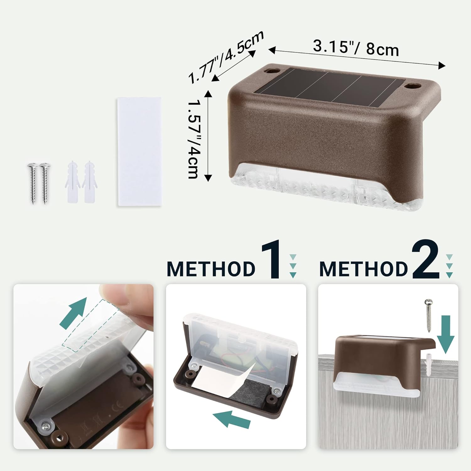 Solar Powered Waterproof Staircase and Garden Light