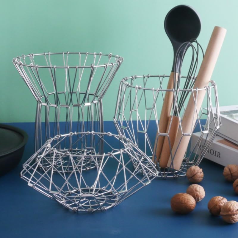 8 In 1 Multipurpose Stainless Steel Folding Basket