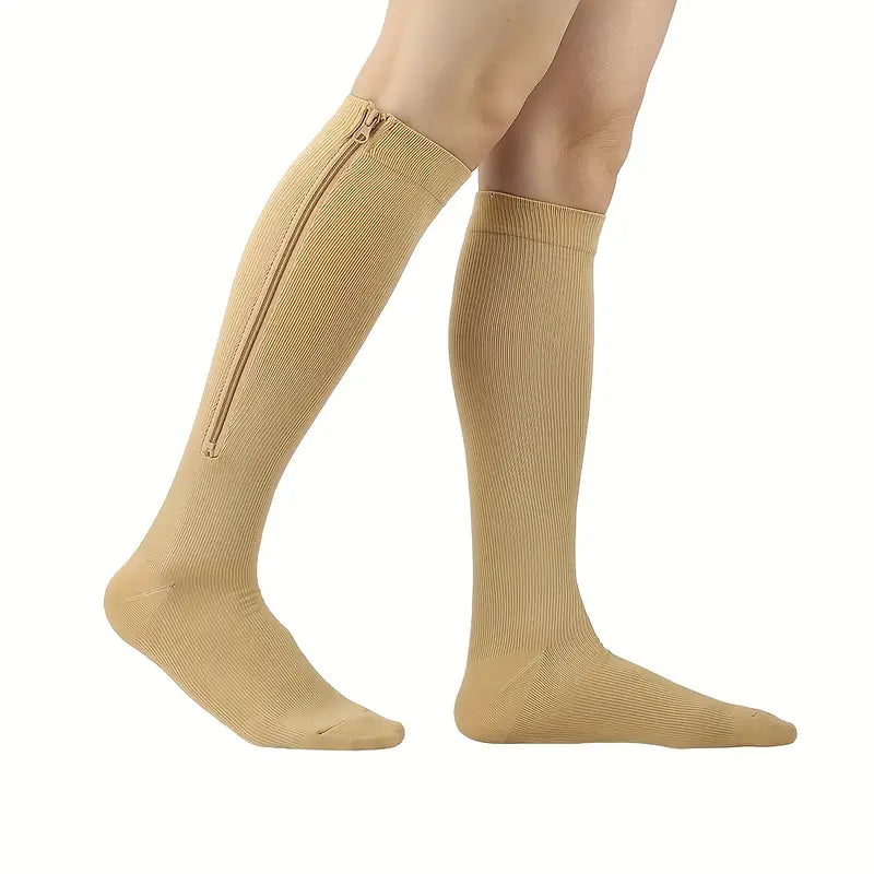 Zipper Compression Socks For Men & Women | Knee High Zipper Compression Socks