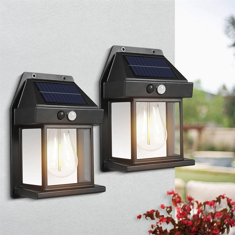 Solar Wall Lantern with 3 Modes Motion Sensor