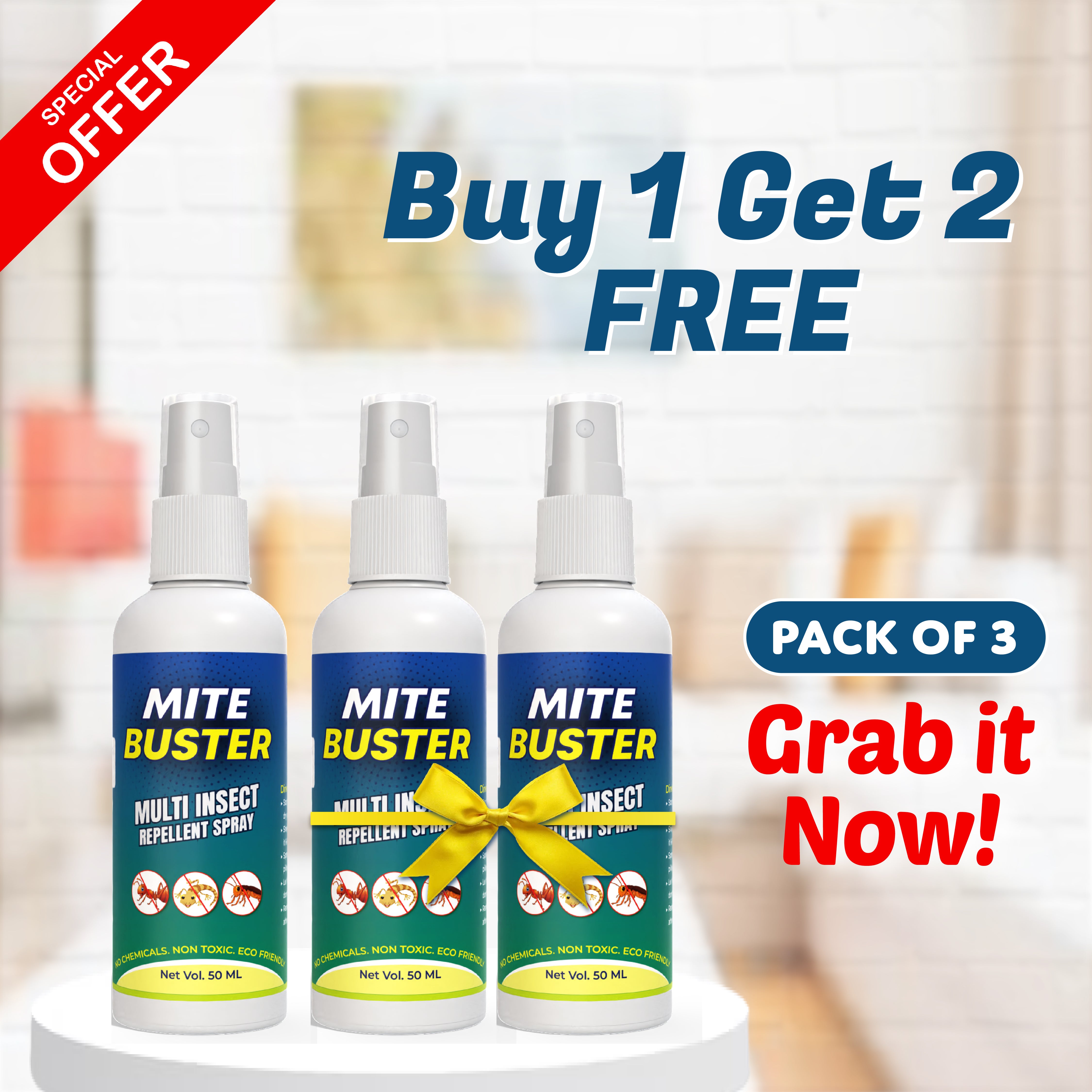 MiteBuster™ Spray – Ultimate Ant, Cockroach, Bed Bugs, Spider Killer 🪲✨