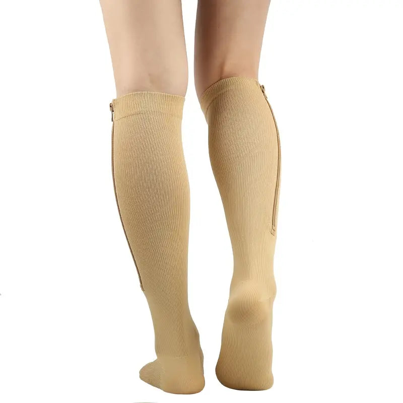 Zipper Compression Socks For Men & Women | Knee High Zipper Compression Socks