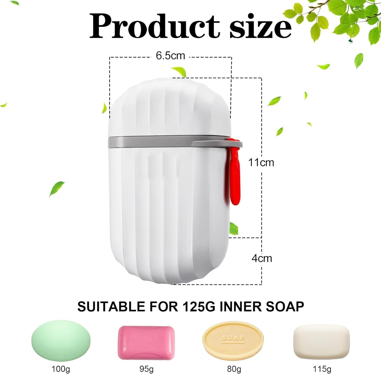 Portable Leak-Proof Soap Box with Lid for Bathroom, Camping, Travel, Gym