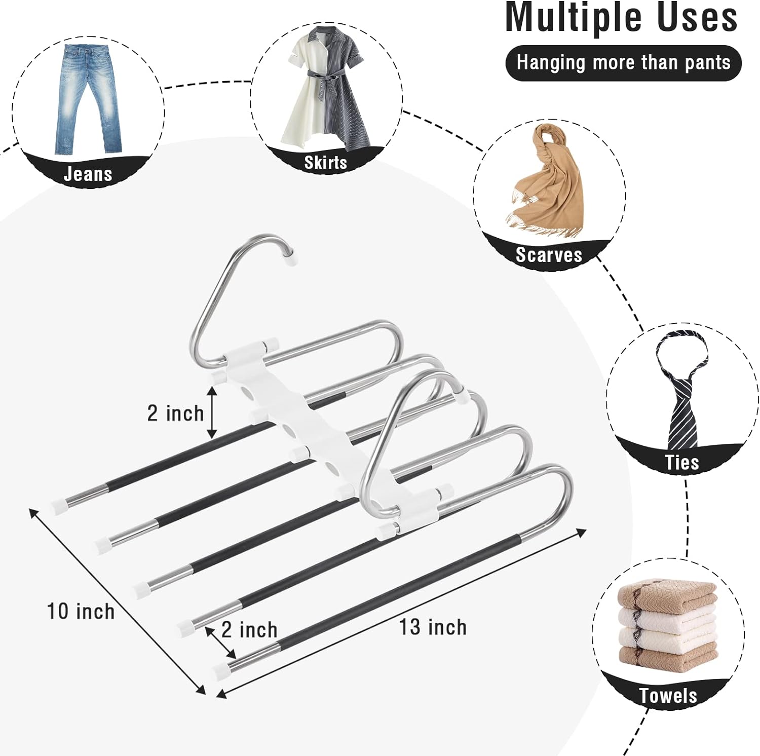 5-in-1 Foldable Space Saving Cloth Hanger