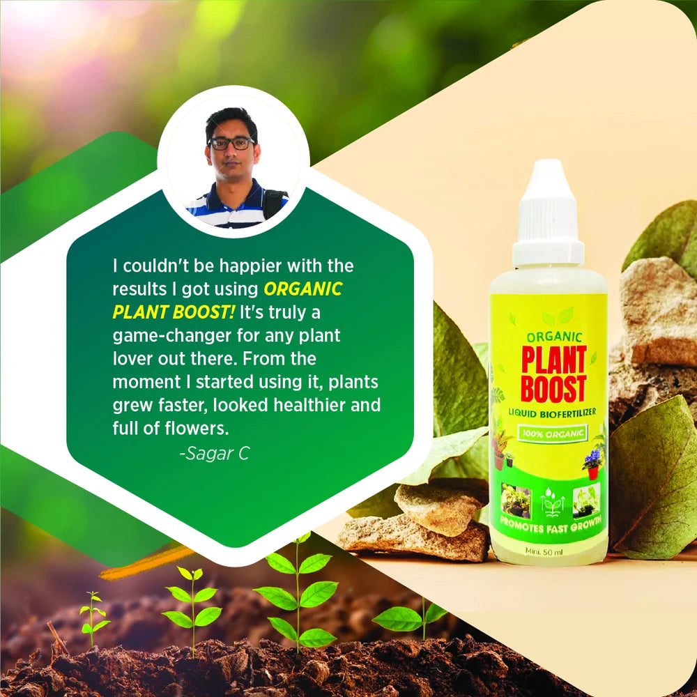 100% Organic Plant Boost Biofertilizer (Free Rose Seeds)